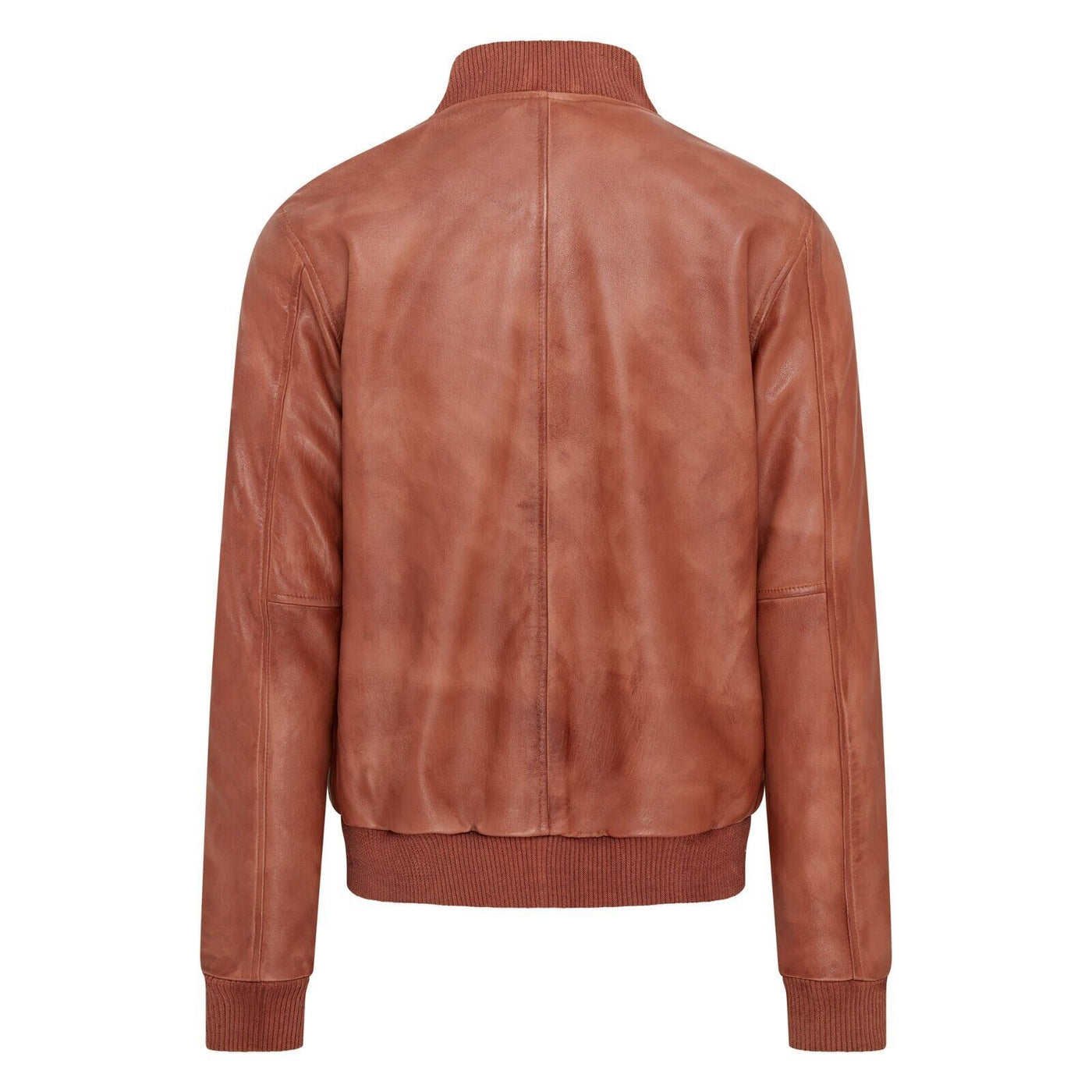 Mens Soft Leather MA-1 Varsity Bomber Jacket