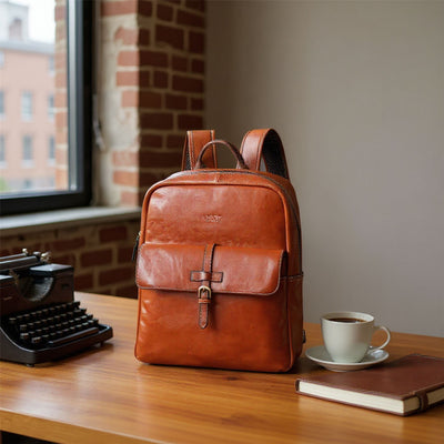 Genuine Leather Vintage Laptop Backpack Travel Bag - Cove