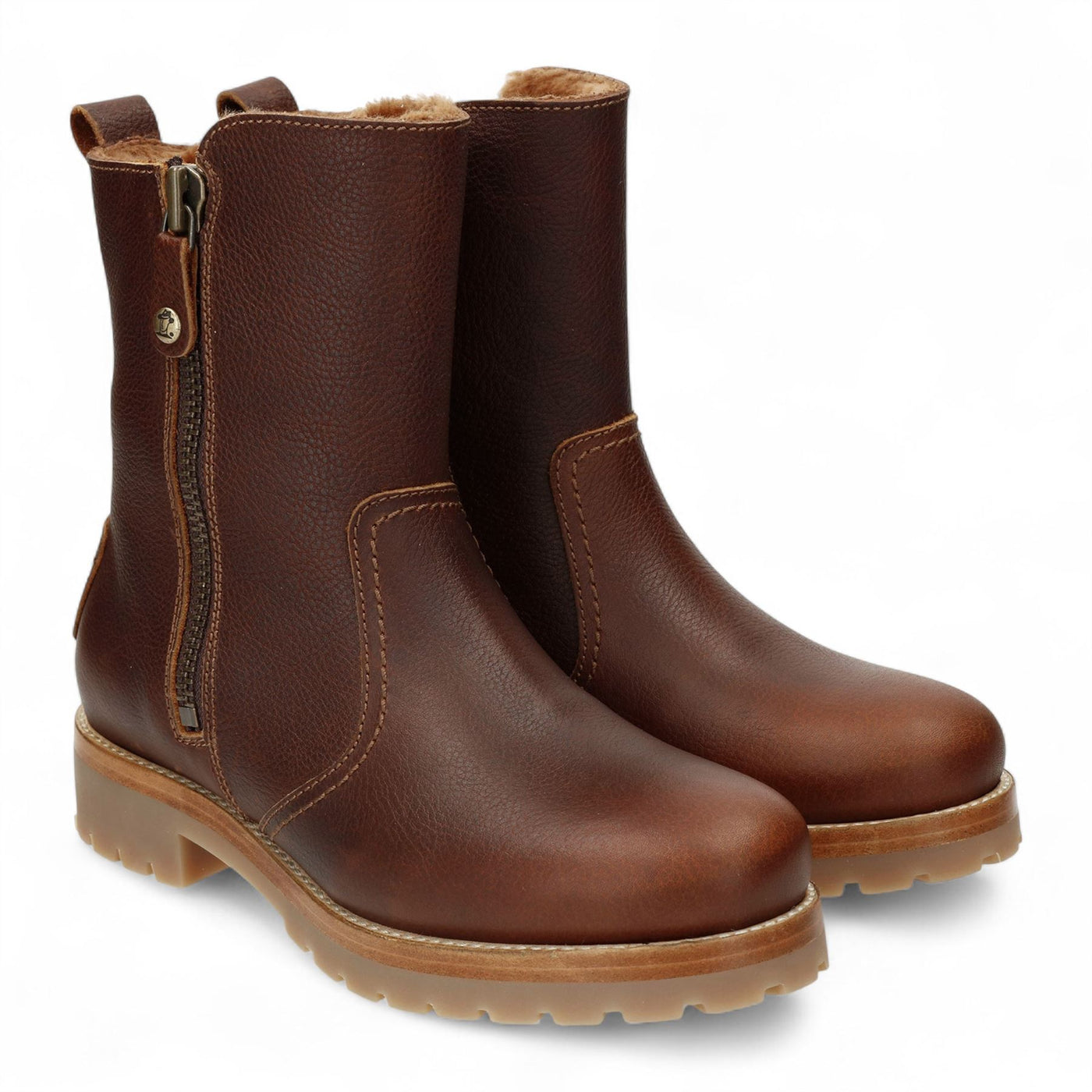 Panama Jack Women's Fabi Igloo B2 Bark Waterproof Leather Ankle Boots