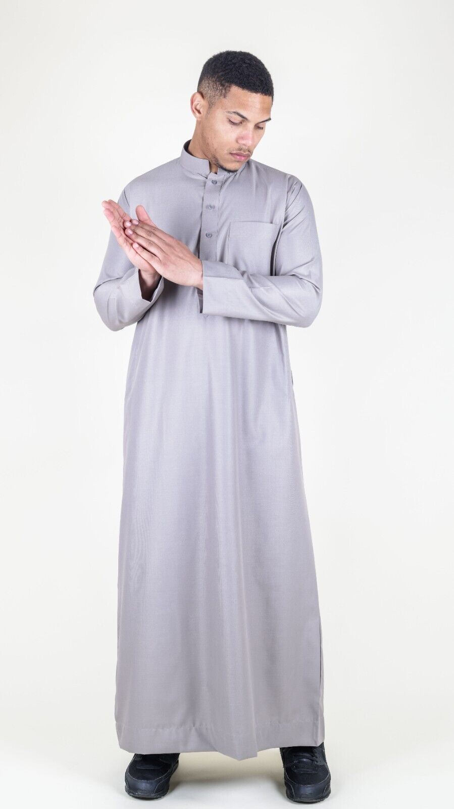 Mens Thobe Jubba Saudi Islamic Arabic Eid Cotton Kaftan Jubbah Umrah Robe