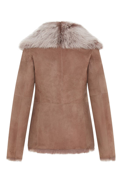 Women's Sheepskin Toscana Shearling Suede Leather Jacket - Noiré