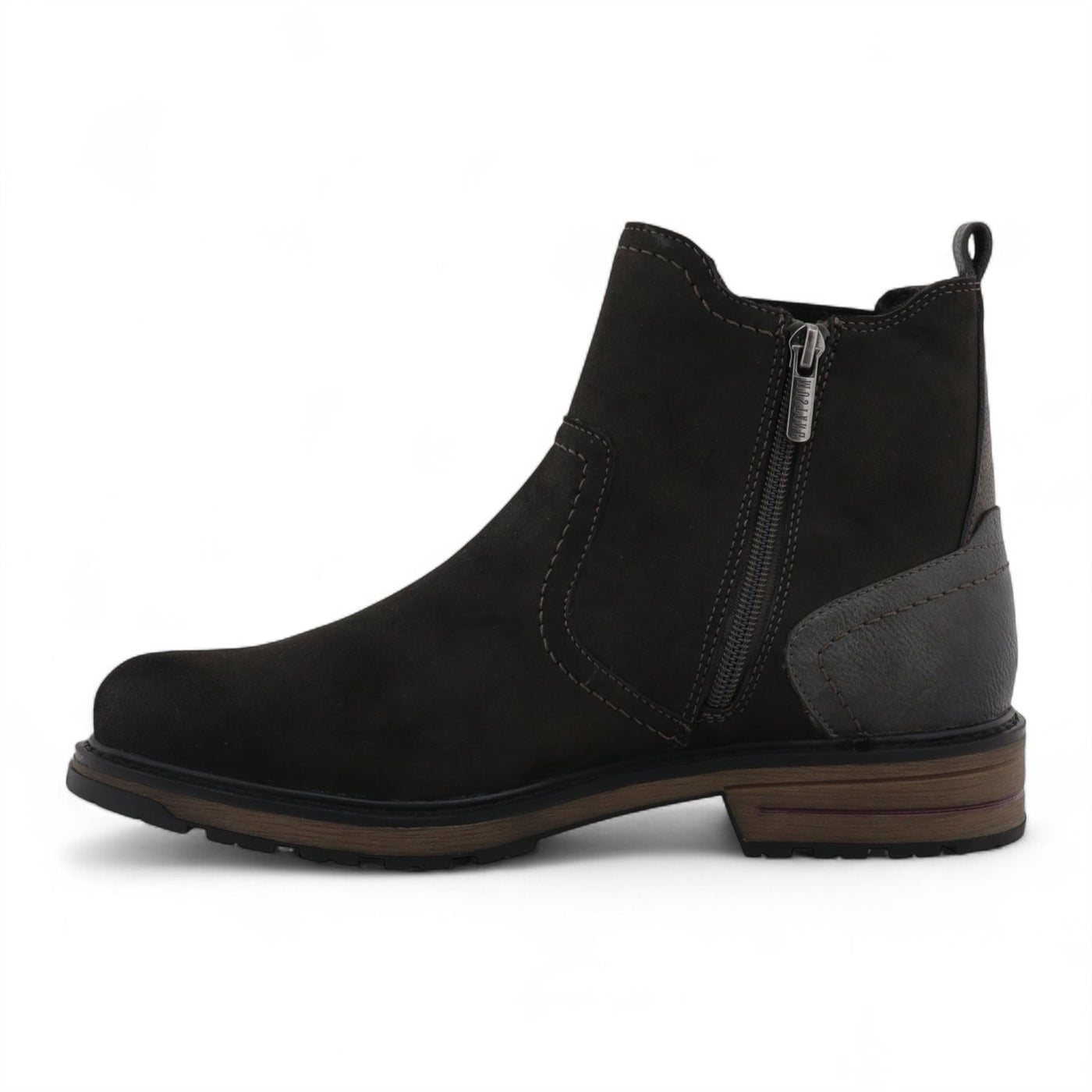 Mustang Men's Dark Grey Water-Resistant Chelsea Ankle Boots