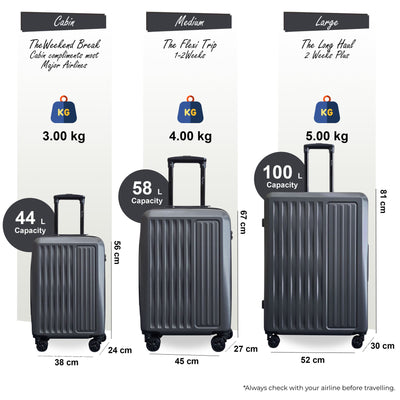 ABS Hard Shell Suitcase Luggage Set Travel Carry on Cabin Bag