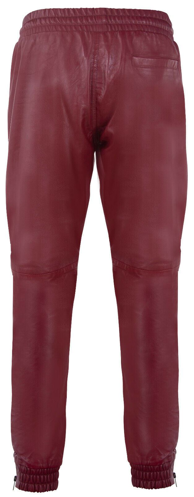 Mens  Leather Jogging Bottoms-Boston