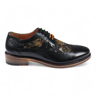 Justin Reess Men's Leather Floral Brogue Shoes - Ross