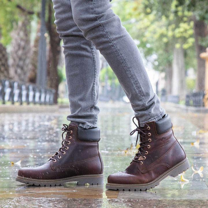 Panama Jack 03 C52 Mens Brown Boots Waterproof Leather Laces Panama Jack 03 C52 Mens Brown Boots Waterproof Leather Laces