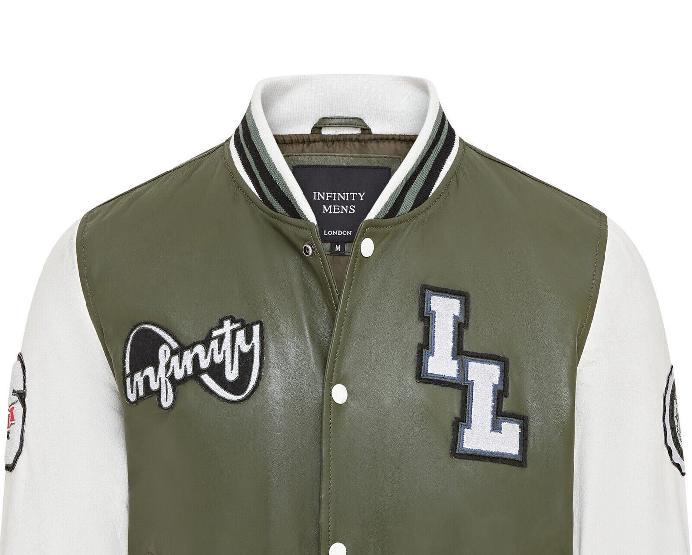 Mens Baseball Leather Letterman Bomber Jacket - Ashwood