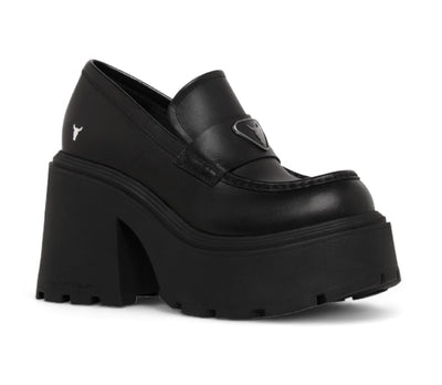 Windsorsmith Black Leather Platform Shoes - Spolied