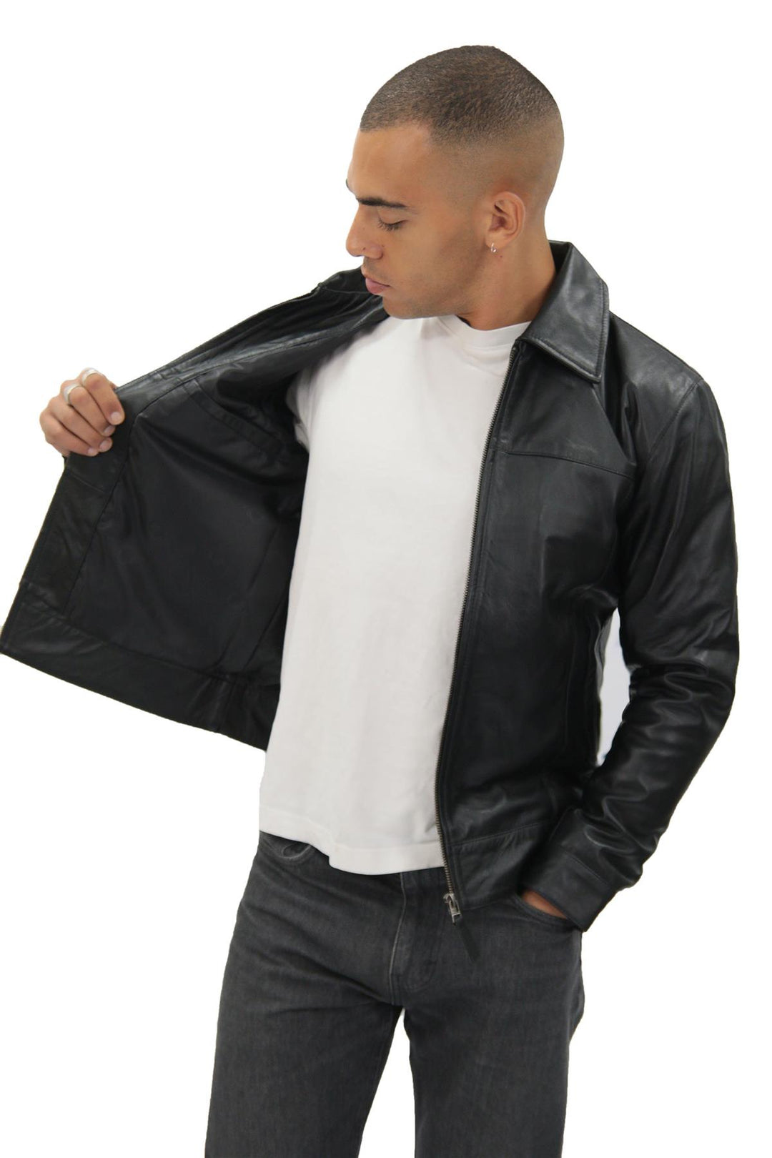 ジャケット・アウター PAIR SLOPE short leather Harrington jkt 71XG2dXXAUL._UY1000_.jpg