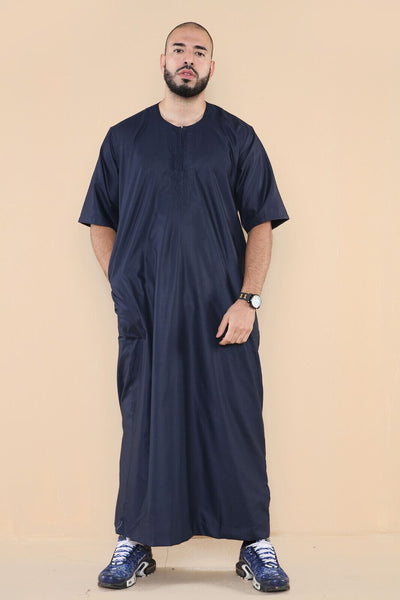 Mens Thobe Jubba Islamic Arab Moroccan Saudi Zipped Kaftan Arab Robe