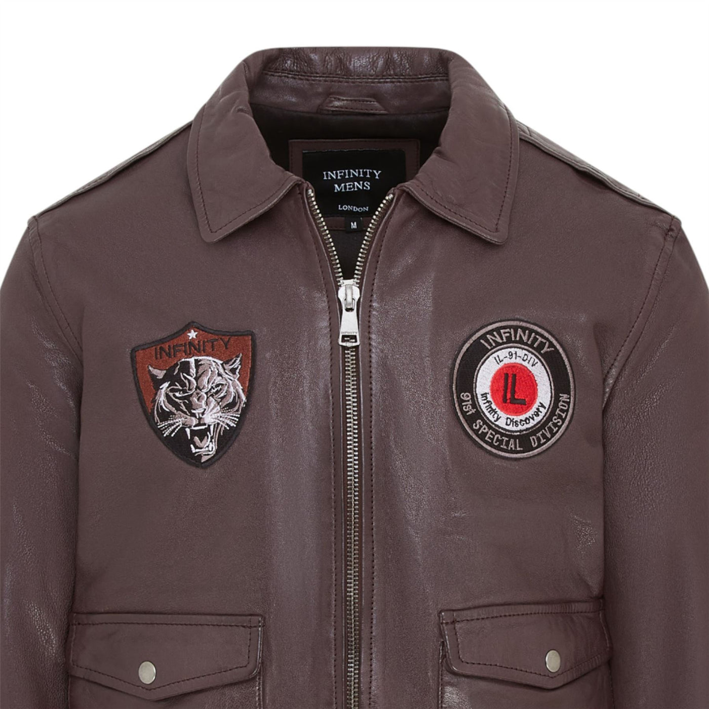 Men’s Leather Bomber G-1 Aviator Collar Jacket  - Maverick