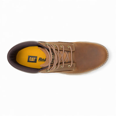 Caterpillar (CAT) Men's Pursue Brown Leather Everyday Work Hiking Ankle Boots