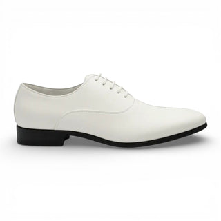 Men's Formal White Patent PU Leather Oxford Dress Brogue Shoes