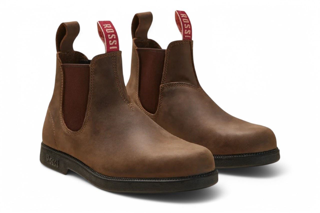 Rossi 607 Booma Rustic Brown Leather Chelsea Boots