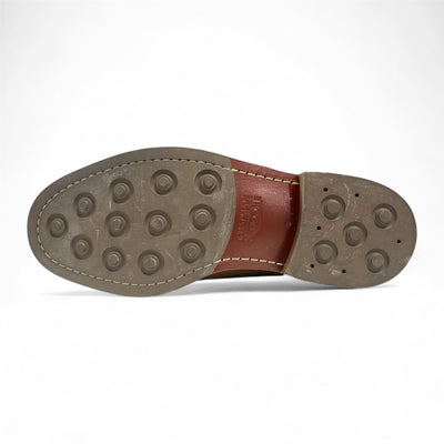 Chapman & Moore Men's Tan Leather Navy Suede Brogues Oxford Formal Shoes