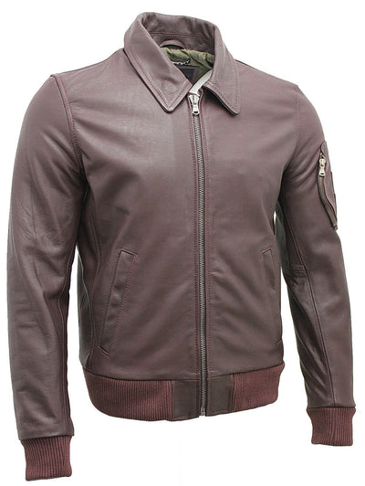 Mens Cowhide Analine Leather A2 US Airforce Bomber Jacket