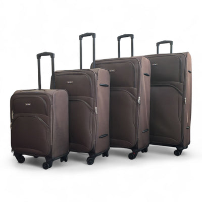 Expandable Soft 8 Wheel Lightweight Suitcase Luggage Travel Bags Set