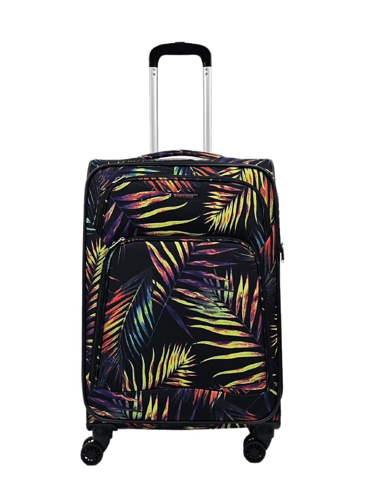Lightweight Print Suitcases 8 Wheel Luggage Travel Soft Bags Set