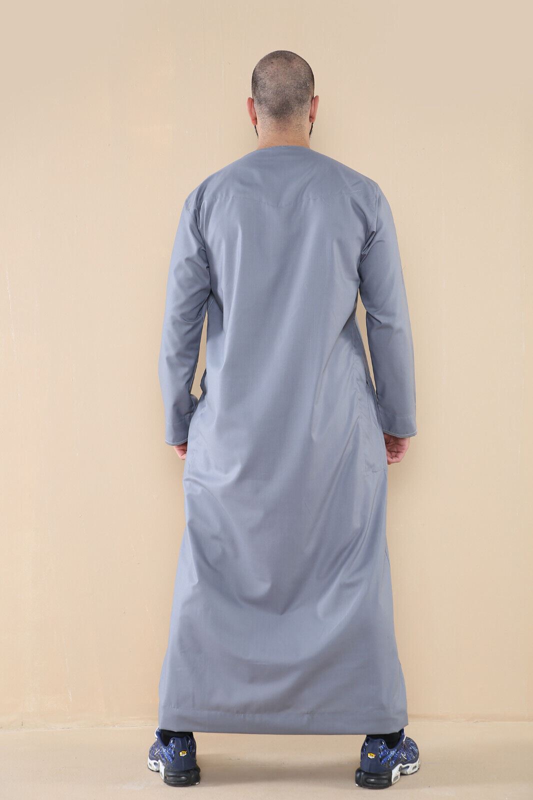 Mens Thobe Jubba Saudi Islamic Arab Eid Emirati Kaftan Jubbah Tassel Robe