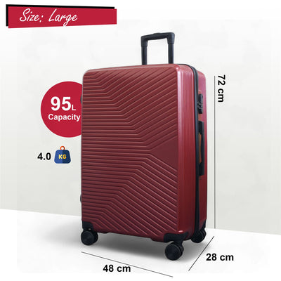 Hardshell Suitcase Set Robust 8 Wheel Luggage Cabin Case Bag