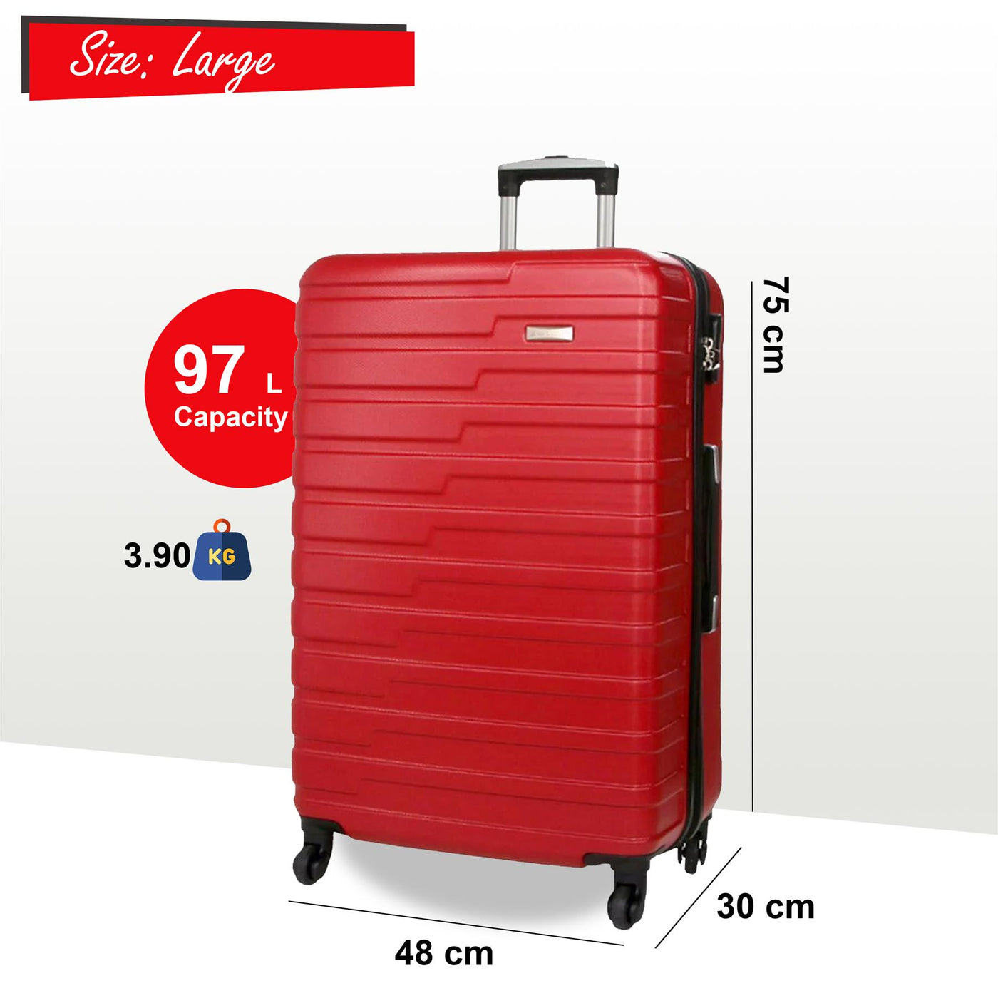 Robust Luggage Lightweight Hard Shell Suitcase