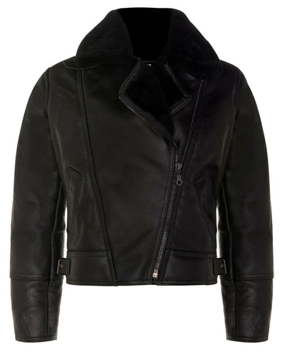 Womens B3 Sheepskin Leather Flying Jacket-Bergamo