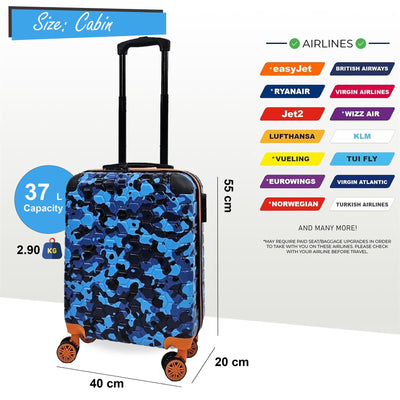 Hardshell Cabin Robust 8 Wheel ABS Luggage Travel Bag