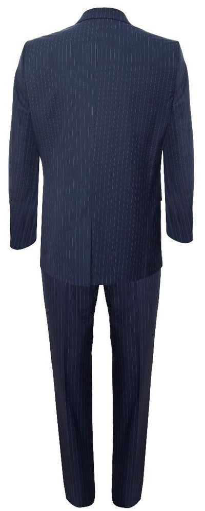 Men's 3 Piece Navy Blue Pinstripe Retro Suit