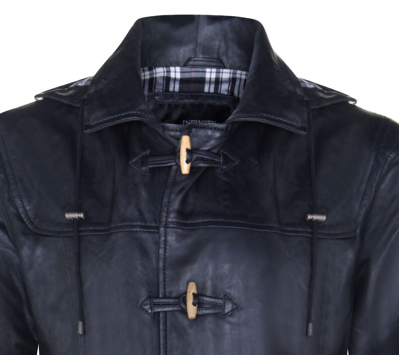 Mens Leather Duffle Classic Coat-Aylesbury