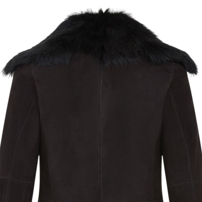 Women's Sheepskin Toscana Shearling Suede Leather Jacket - Noiré