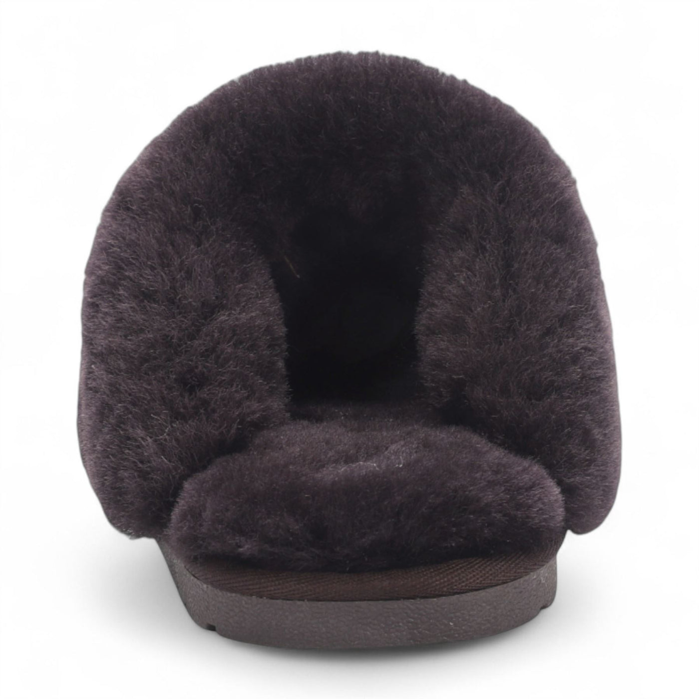 Women's Genuine Sheepskin Brown Suede Mule Winter Slippers - Luna