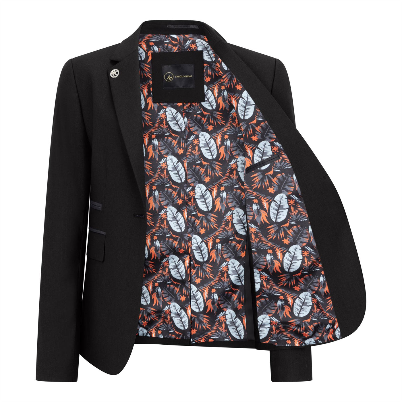 Women's 3 Piece Tailored Fit Plain Black Formal Office Suit