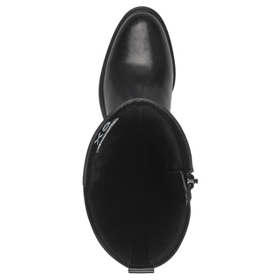 Tamaris Womens Black Leather Knee High Riding Boots