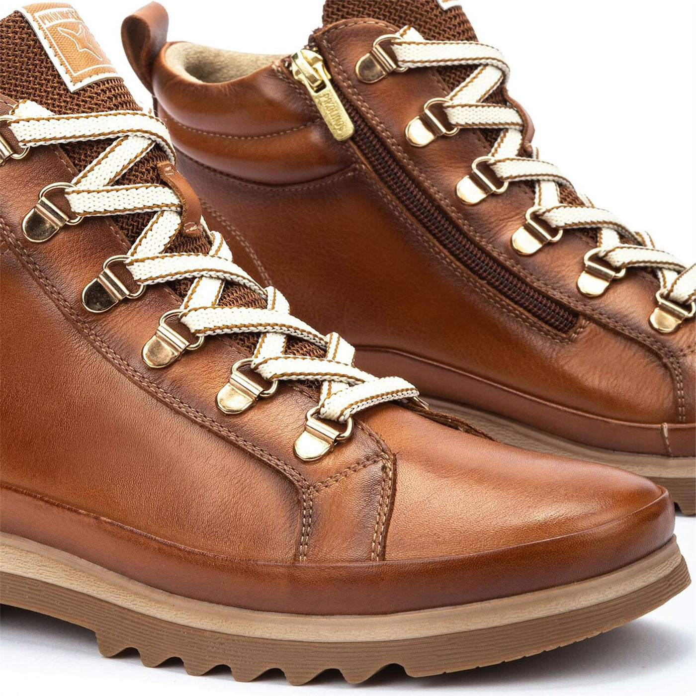 Pikolinos Women’s Brandy Brown Leather Ankle Trainers Boots - Vigo