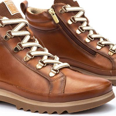 Pikolinos Women’s Brandy Brown Leather Ankle Trainers Boots - Vigo