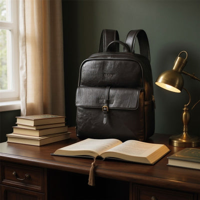 Genuine Leather Vintage Laptop Backpack Travel Bag - Cove
