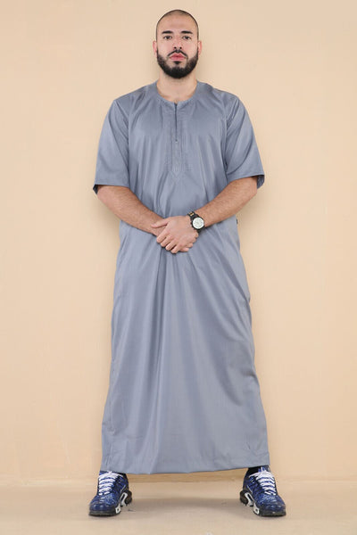 Mens Thobe Jubba Islamic Arab Moroccan Saudi Zipped Kaftan Arab Robe