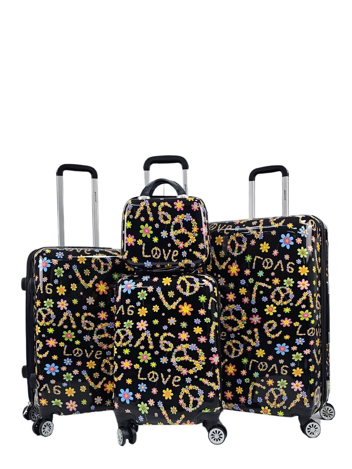 Hard Shell Printed Dual 4 Wheel Luggage Suitcase
