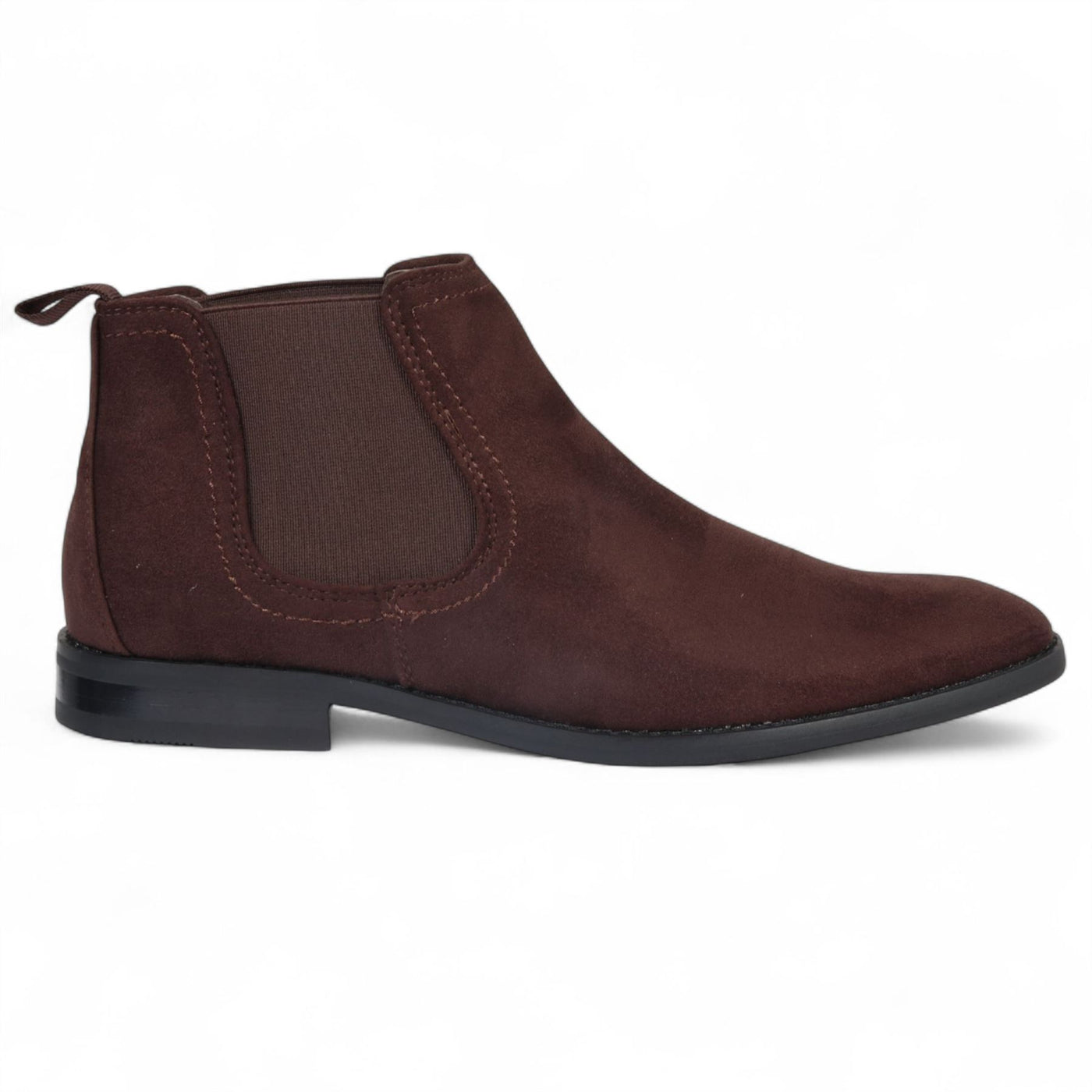 Men's Suede Chelsea Boots Real Leather Lined Slip-On