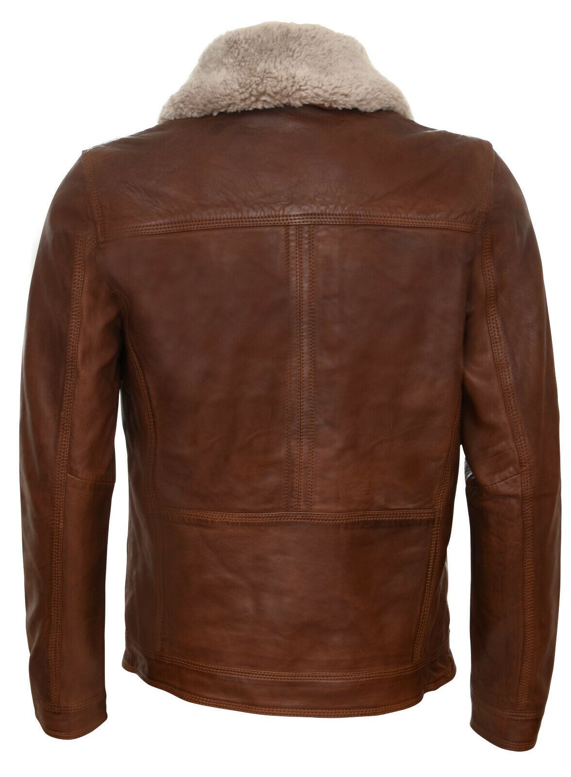 Mens Trucker Shirt Leather Jacket-Galway