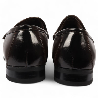 Men's Loafers with Gold Buckle Smart Slip-On Shoes
