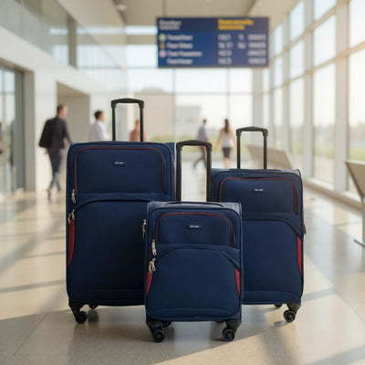 Expandable Soft 8 Wheel Lightweight Suitcase Luggage Travel Bags Set