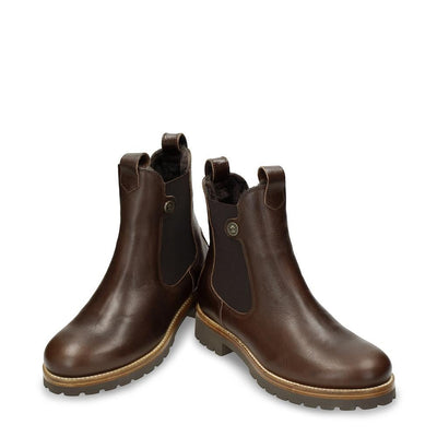 Panama Jack Women's Francesca B13 Brown Leather Chelsea Boots