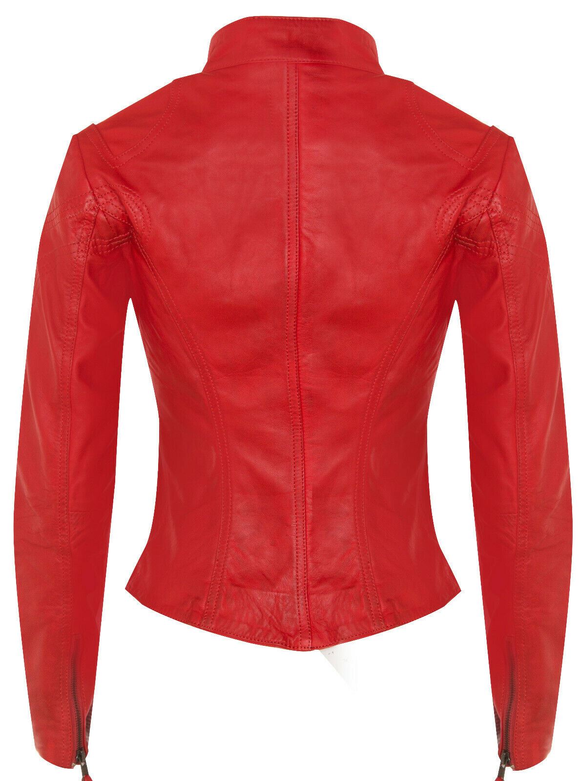 Lässige Slim-Fit Bikerjacke aus Leder für Damen – Tulsa