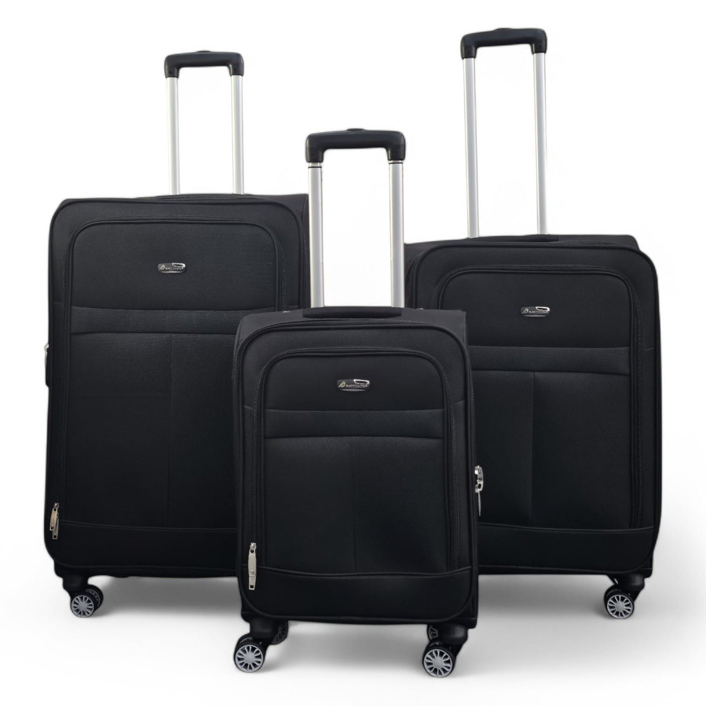 Expandable Soft Shell 8 Wheels Luggage Travel Cabin Suitcase Set