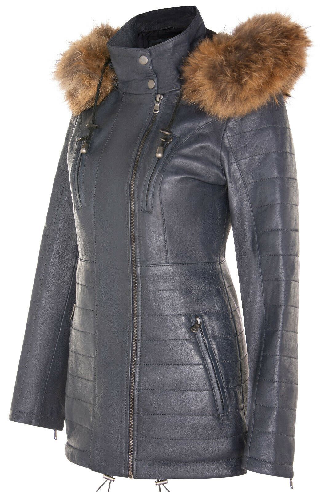 Giacca parka in pelle trapuntata da donna - Curitiba