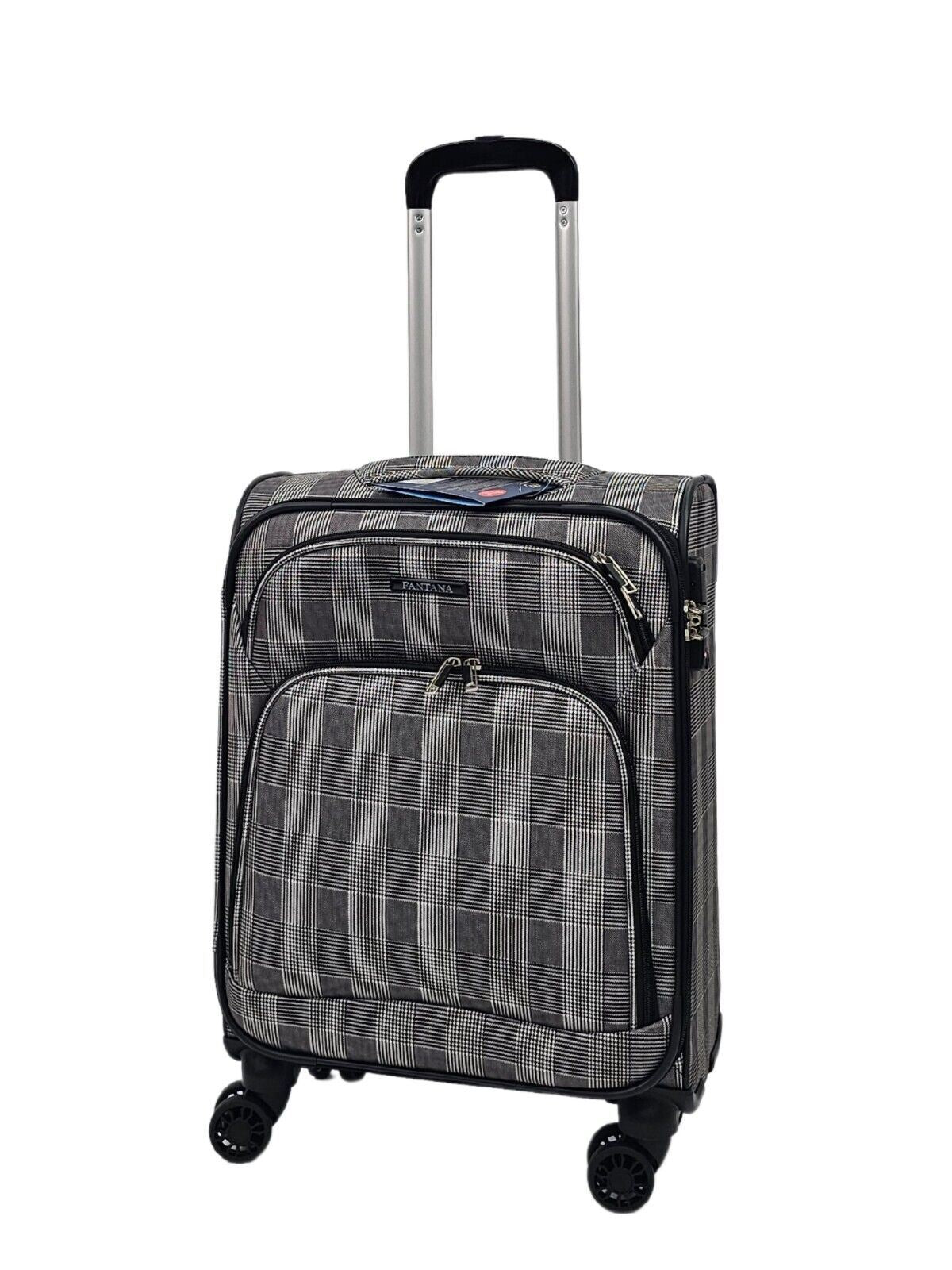 Lightweight Print Suitcases 8 Wheel Luggage Travel Soft Bags Set