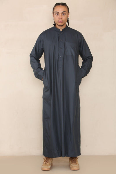 Mens Thobe Jubba Saudi Islamic Arabic Eid Cotton Kaftan Jubbah Umrah Robe