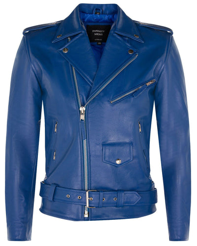 Mens Cow-Hide Black Brando Jacket -Venice