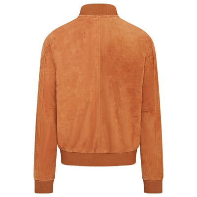 Mens Soft Goat Suede MA-1 Varsity Bomber Jacket  - Dalian